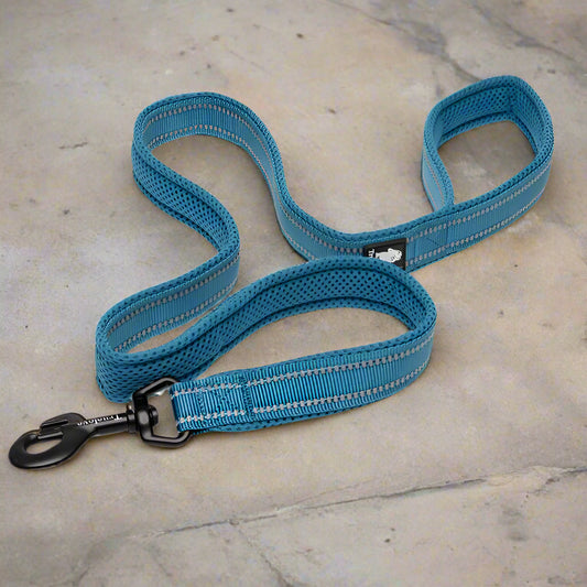 Reflective Soft Mesh Dog Leash – 110cm Padded Training Lead