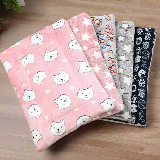 All-Season Thick Pet Bed – Soft Flannel Nest Cushion for Cats & Medium Dogs