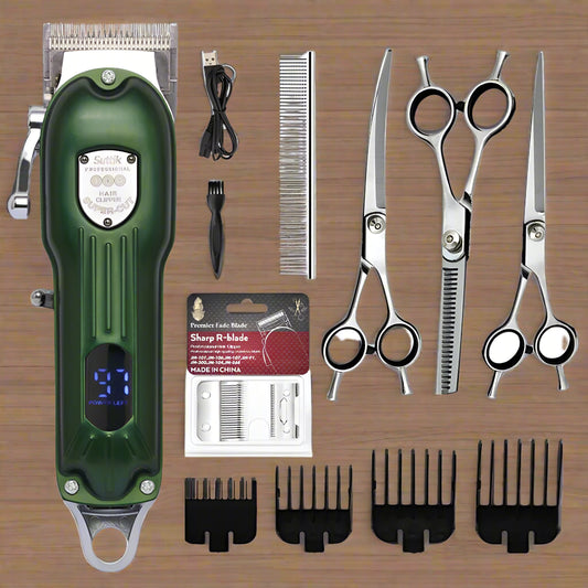 All-Metal Pet Hair Clipper – Low-Noise Grooming Trimmer