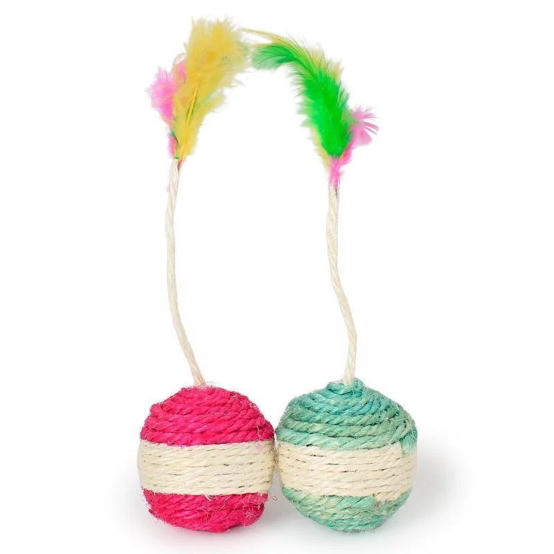 Sisal Rope Ball Cat Toy – Interactive Scratch & Play for Kittens