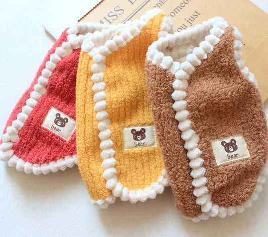 Cozy Striped Fleece Jacket – Winter Coat for Small Dogs & Cats