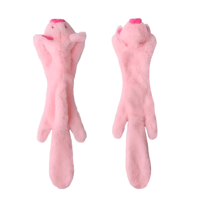 No-Stuffing Animal Dog Toy – Squeaky Plush with Crinkle Sound