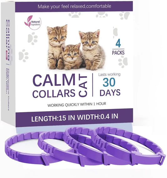 Adjustable Pet Calming Collar – Lavender & Chamomile for Anxiety Relief