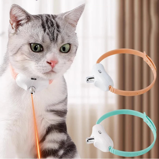 Smart Cat Laser Collar – USB Rechargeable LED Laser Toy