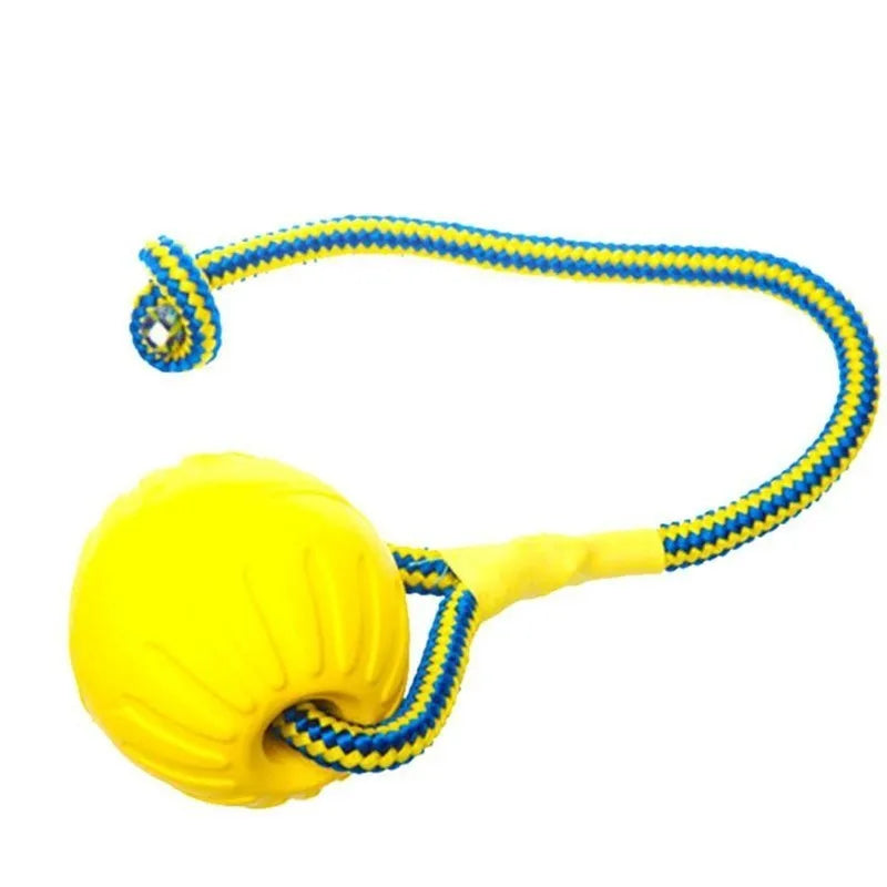 Durable Dog Training Ball with Rope – Indestructible Chew & Fetch Toy