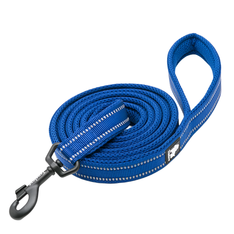 Reflective Soft Mesh Dog Leash – 110cm Padded Training Lead