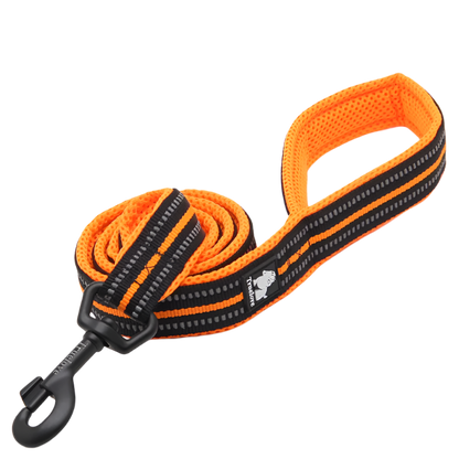 Reflective Soft Mesh Dog Leash – 110cm Padded Training Lead