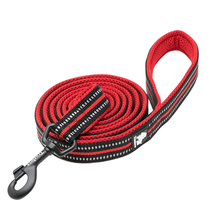 Reflective Soft Mesh Dog Leash – 110cm Padded Training Lead