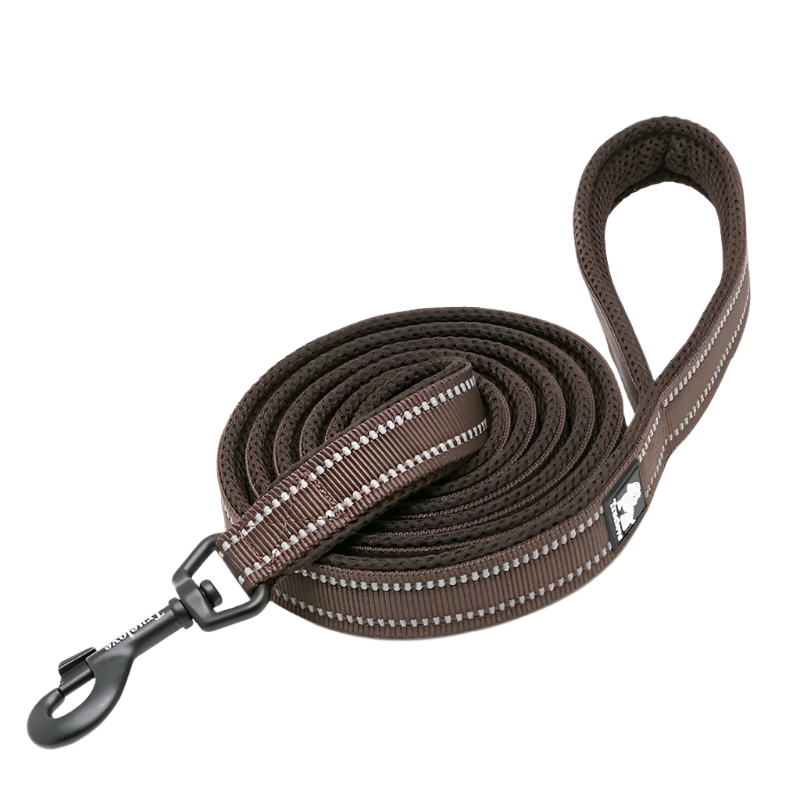 Reflective Soft Mesh Dog Leash – 110cm Padded Training Lead