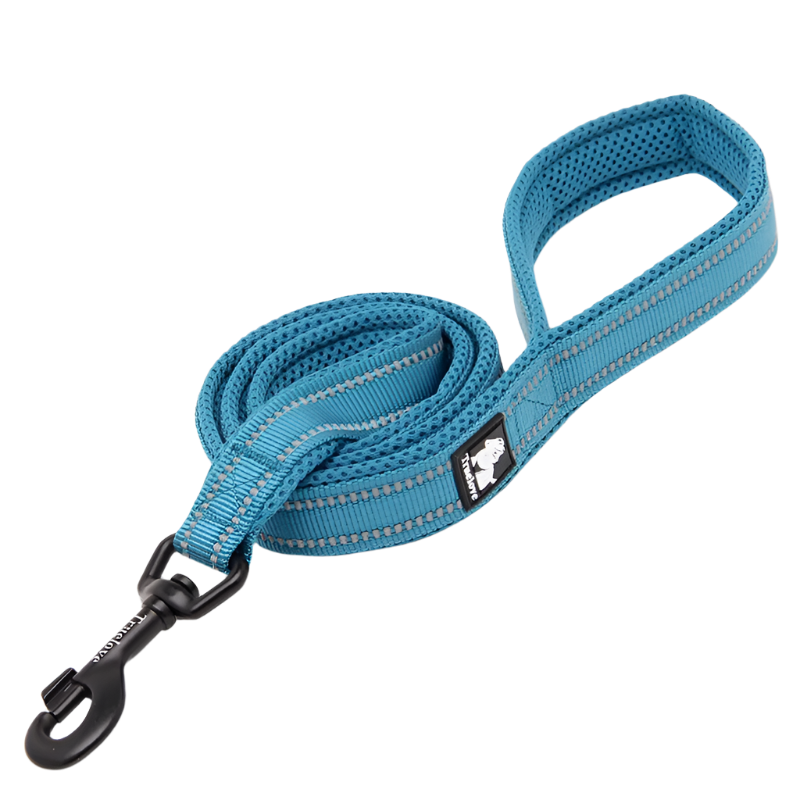 Reflective Soft Mesh Dog Leash – 110cm Padded Training Lead