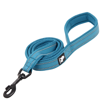 Reflective Soft Mesh Dog Leash – 110cm Padded Training Lead