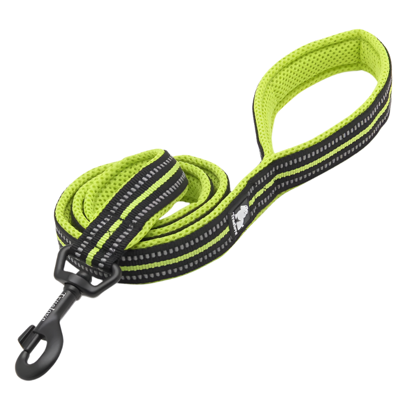 Reflective Soft Mesh Dog Leash – 110cm Padded Training Lead