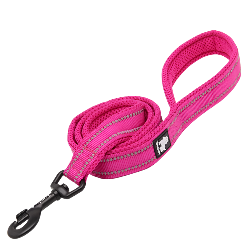 Reflective Soft Mesh Dog Leash – 110cm Padded Training Lead