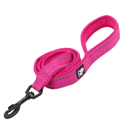 Reflective Soft Mesh Dog Leash – 110cm Padded Training Lead