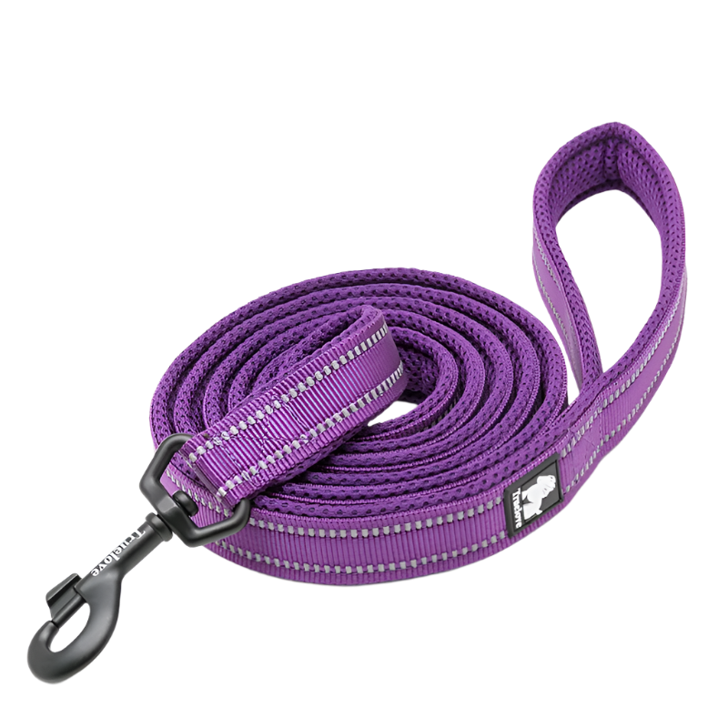 Reflective Soft Mesh Dog Leash – 110cm Padded Training Lead