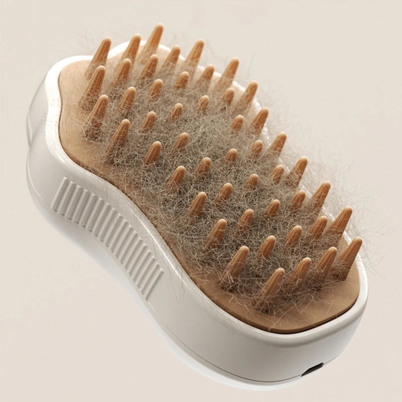 3-in-1 Steamy Pet Grooming Brush – Electric Spray Comb for Hair Removal & Massage
