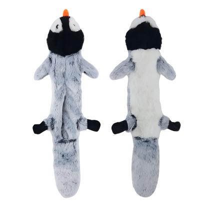 No-Stuffing Animal Dog Toy – Squeaky Plush with Crinkle Sound