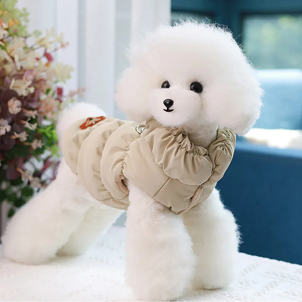 Winter Padded Pet Vest – Soft Cotton Coat for Small & Medium Pets