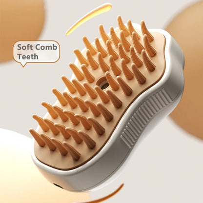 3-in-1 Steamy Pet Grooming Brush – Electric Spray Comb for Hair Removal & Massage