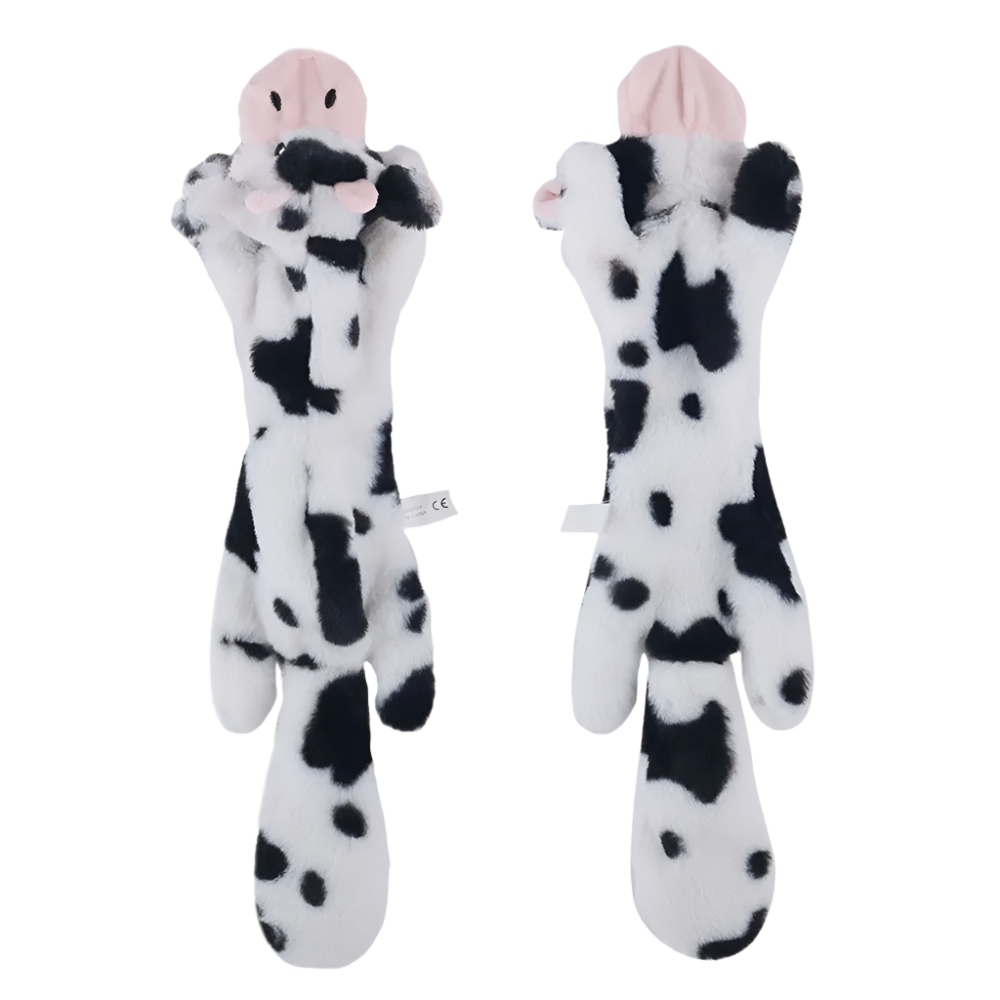 No-Stuffing Animal Dog Toy – Squeaky Plush with Crinkle Sound