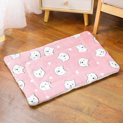 All-Season Thick Pet Bed – Soft Flannel Nest Cushion for Cats & Medium Dogs
