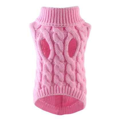 Classic Knit Dog Sweater – Warm Pullover for Small Breeds