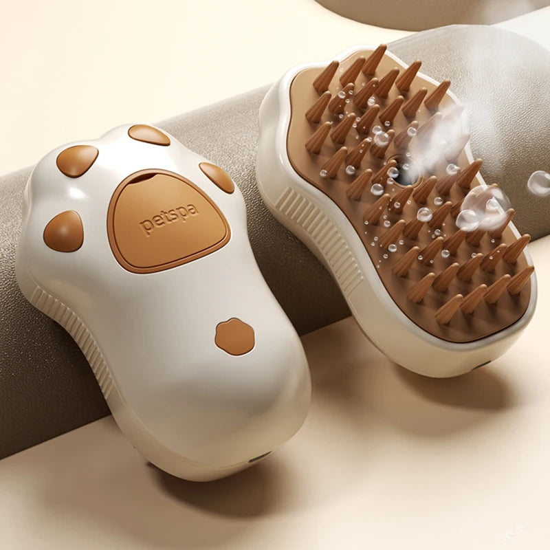 3-in-1 Steamy Pet Grooming Brush – Electric Spray Comb for Hair Removal & Massage
