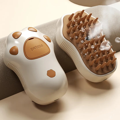 3-in-1 Steamy Pet Grooming Brush – Electric Spray Comb for Hair Removal & Massage