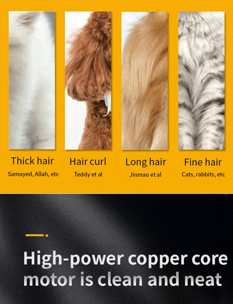 All-Metal Pet Hair Clipper – Low-Noise Grooming Trimmer