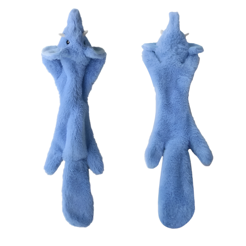 No-Stuffing Animal Dog Toy – Squeaky Plush with Crinkle Sound