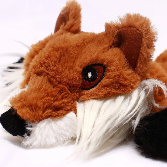 No-Stuffing Animal Dog Toy – Squeaky Plush with Crinkle Sound