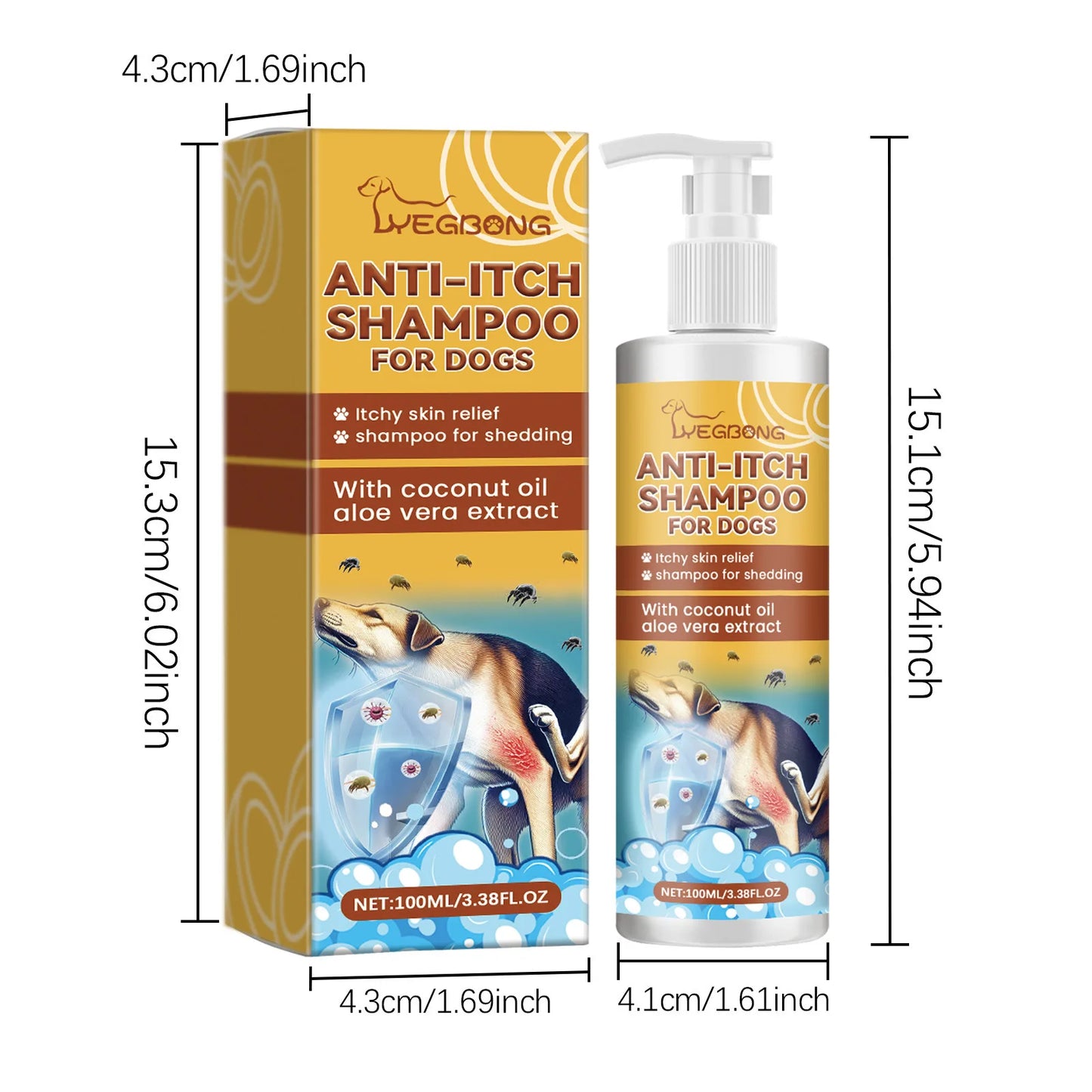 PH-Balanced Pet Shampoo & Conditioner – Moisturizing, Anti-Itch, Flea & Dirt Removal