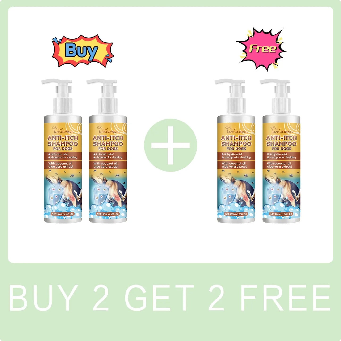 PH-Balanced Pet Shampoo & Conditioner – Moisturizing, Anti-Itch, Flea & Dirt Removal