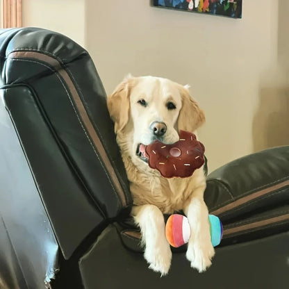 7-Piece Plush Puppy Squeaky Toy Set – Fruit & Veggie Chew Toys