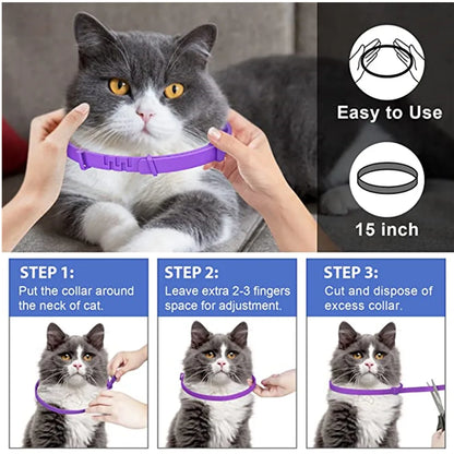 Adjustable Pet Calming Collar – Lavender & Chamomile for Anxiety Relief