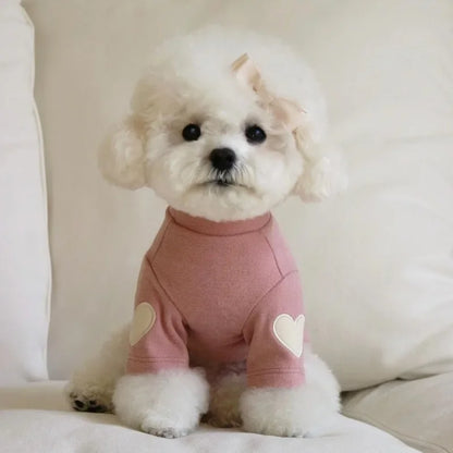 "Love Bear" Winter Hoodie for Dogs & Cats – Warm Designer Pet Clothing