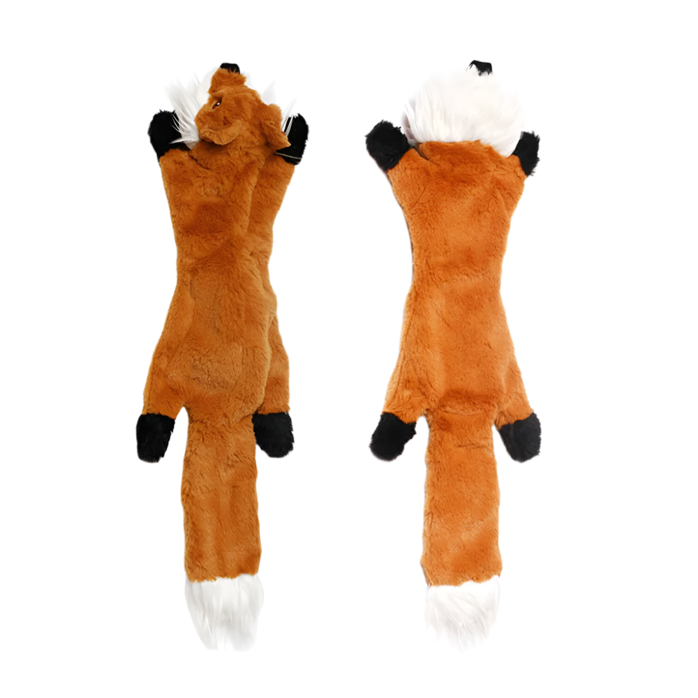 No-Stuffing Animal Dog Toy – Squeaky Plush with Crinkle Sound