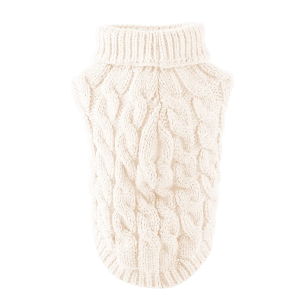 Classic Knit Dog Sweater – Warm Pullover for Small Breeds