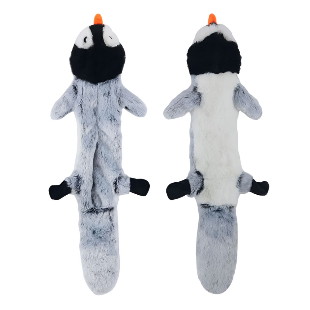 No-Stuffing Animal Dog Toy – Squeaky Plush with Crinkle Sound
