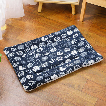All-Season Thick Pet Bed – Soft Flannel Nest Cushion for Cats & Medium Dogs