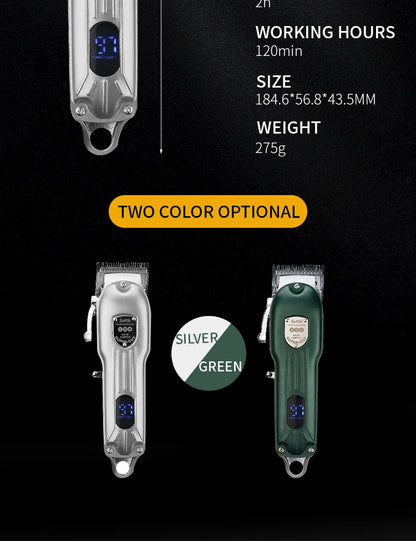 All-Metal Pet Hair Clipper – Low-Noise Grooming Trimmer