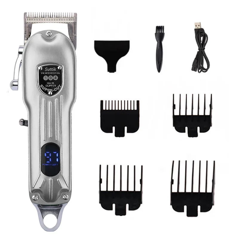 All-Metal Pet Hair Clipper – Low-Noise Grooming Trimmer