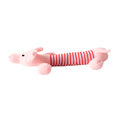 No-Stuffing Animal Dog Toy – Squeaky Plush with Crinkle Sound