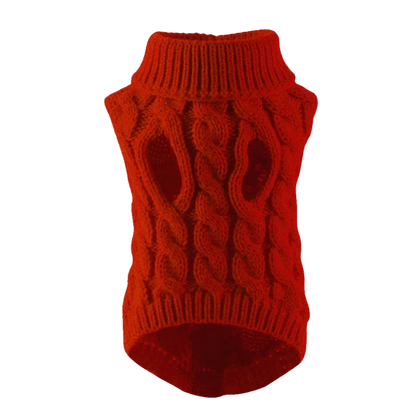 Classic Knit Dog Sweater – Warm Pullover for Small Breeds