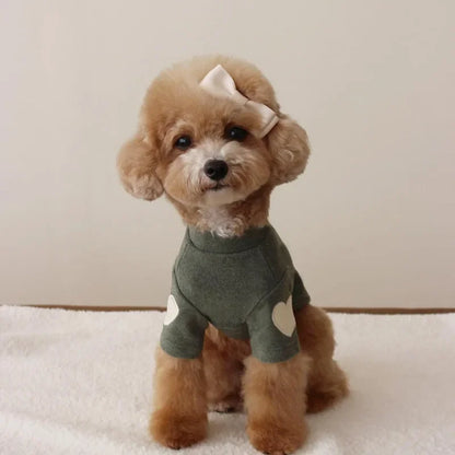 "Love Bear" Winter Hoodie for Dogs & Cats – Warm Designer Pet Clothing