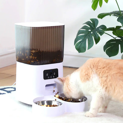 5L Smart Automatic Pet Feeder – Dual Bowl with Camera & App Control