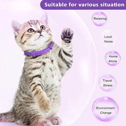 Adjustable Pet Calming Collar – Lavender & Chamomile for Anxiety Relief