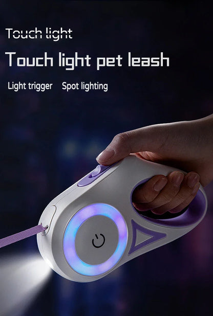 LED Retractable Dog Leash – Lighted Safety Leash, 3m/5m
