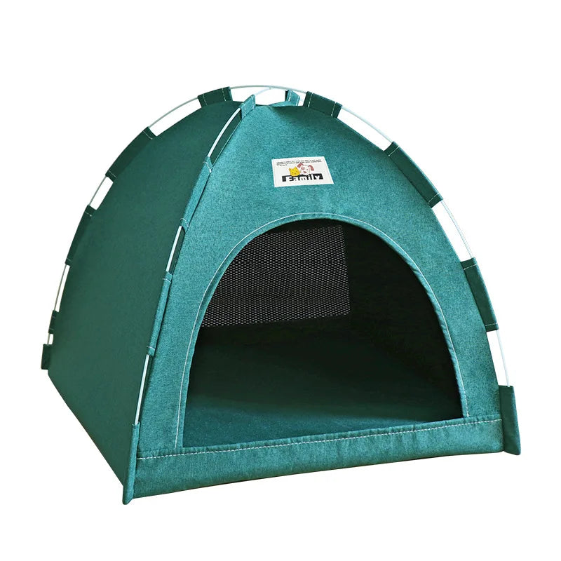 Foldable Pet Tent & Cat House – Breathable Four-Season Nest