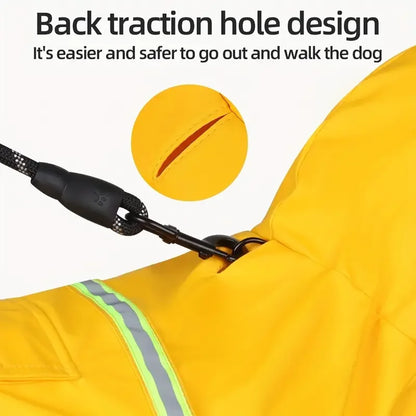 Hooded Dog Raincoat – Waterproof Reflective Cape